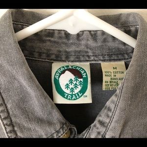 Gray Denim Button Up Shirt